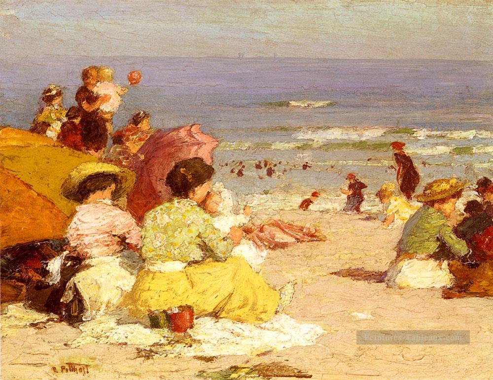 Scène de plage 2 Impressionniste Edward Henry Potthast Peintures à l'huile